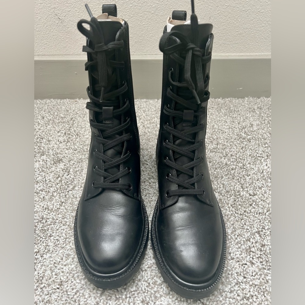 Sam Edelman Combat Boots, Sz 7 1/2, Black